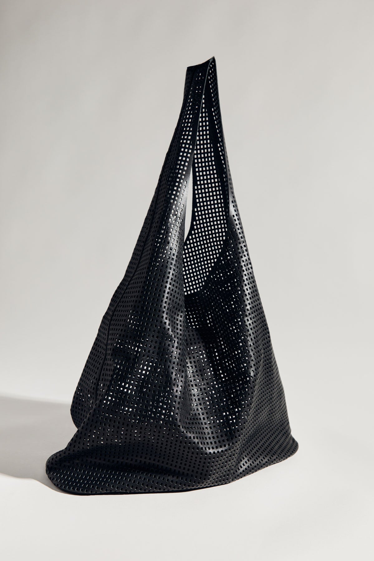 Perforated Soft Tote - Black