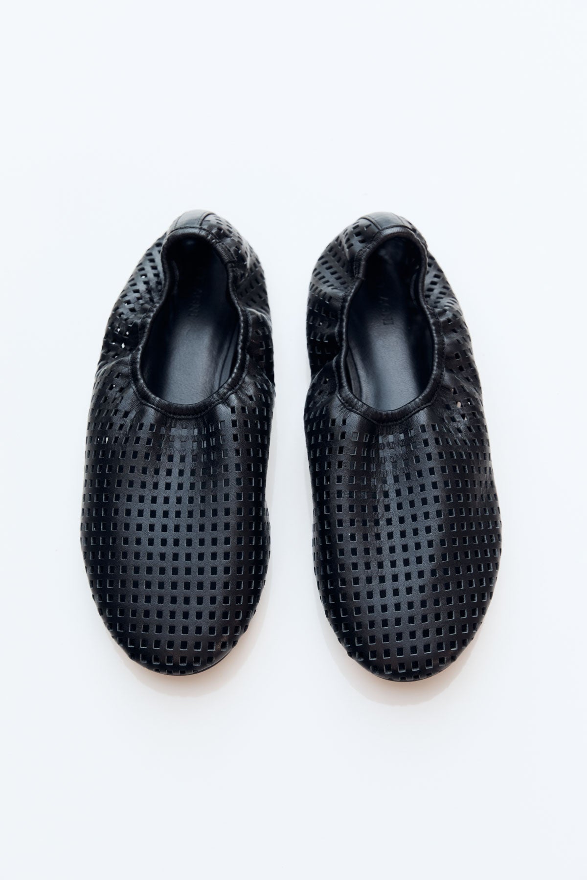 Perforated Ballet Flat - Black