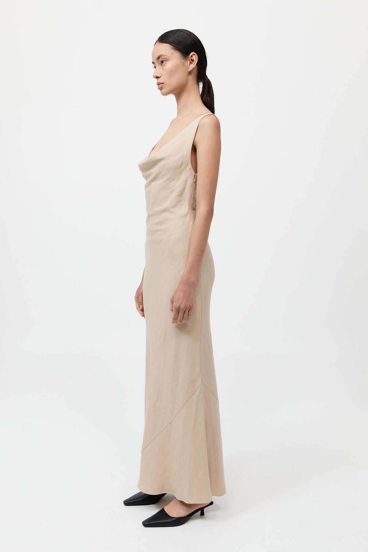 Double Drape Dress - Dune