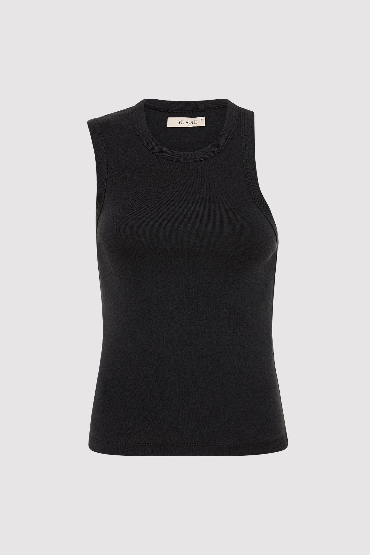 Organic Cotton Asymmetric Tank - Black