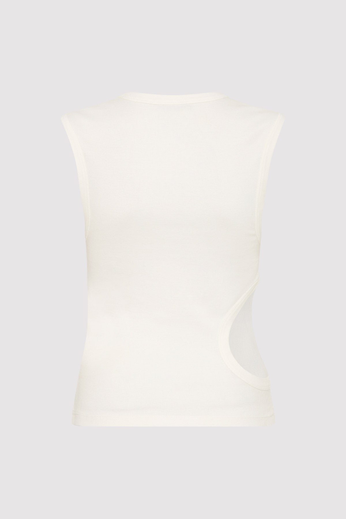 Organic Cotton Cut Out Tank - White