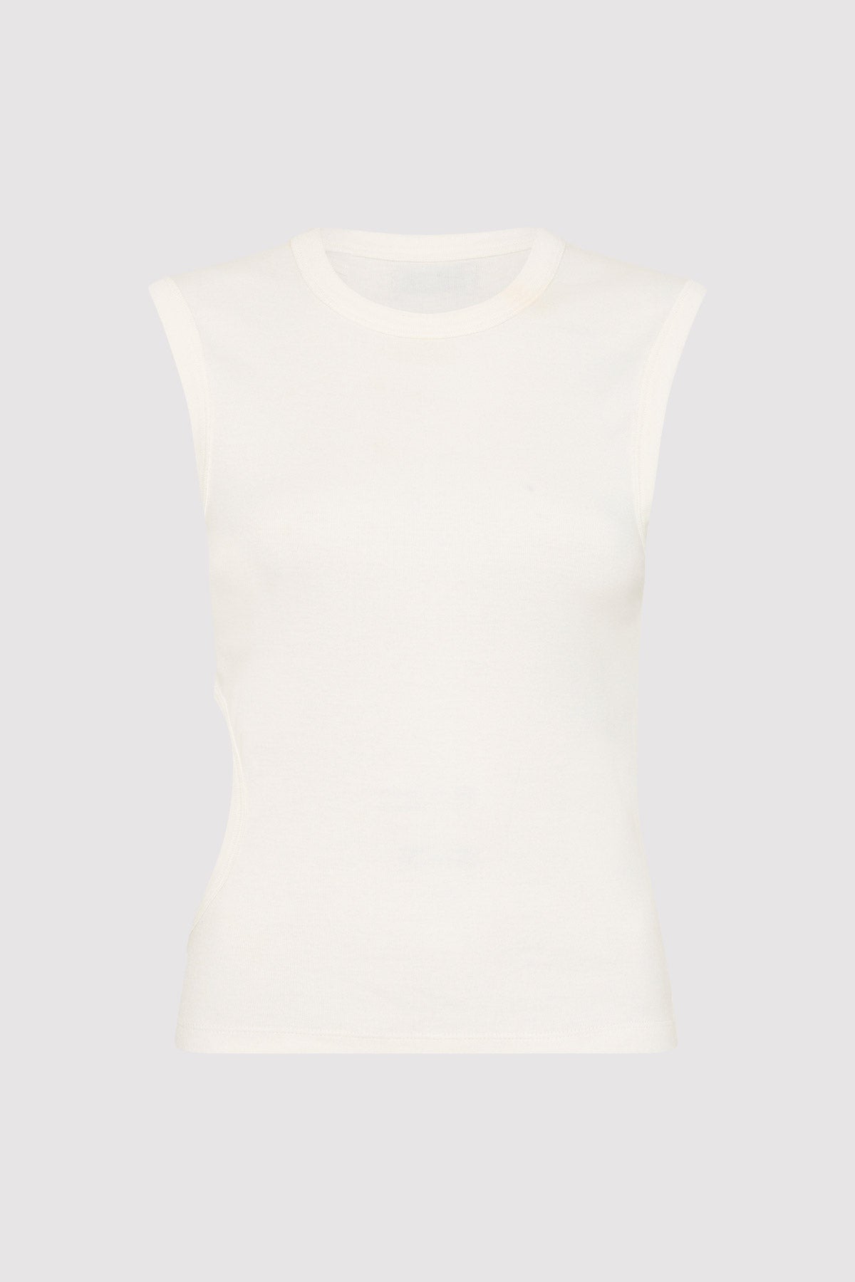 Organic Cotton Cut Out Tank - White