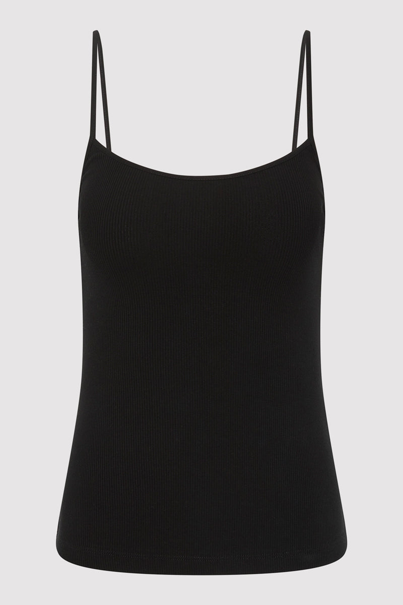 Rib Cami - Black