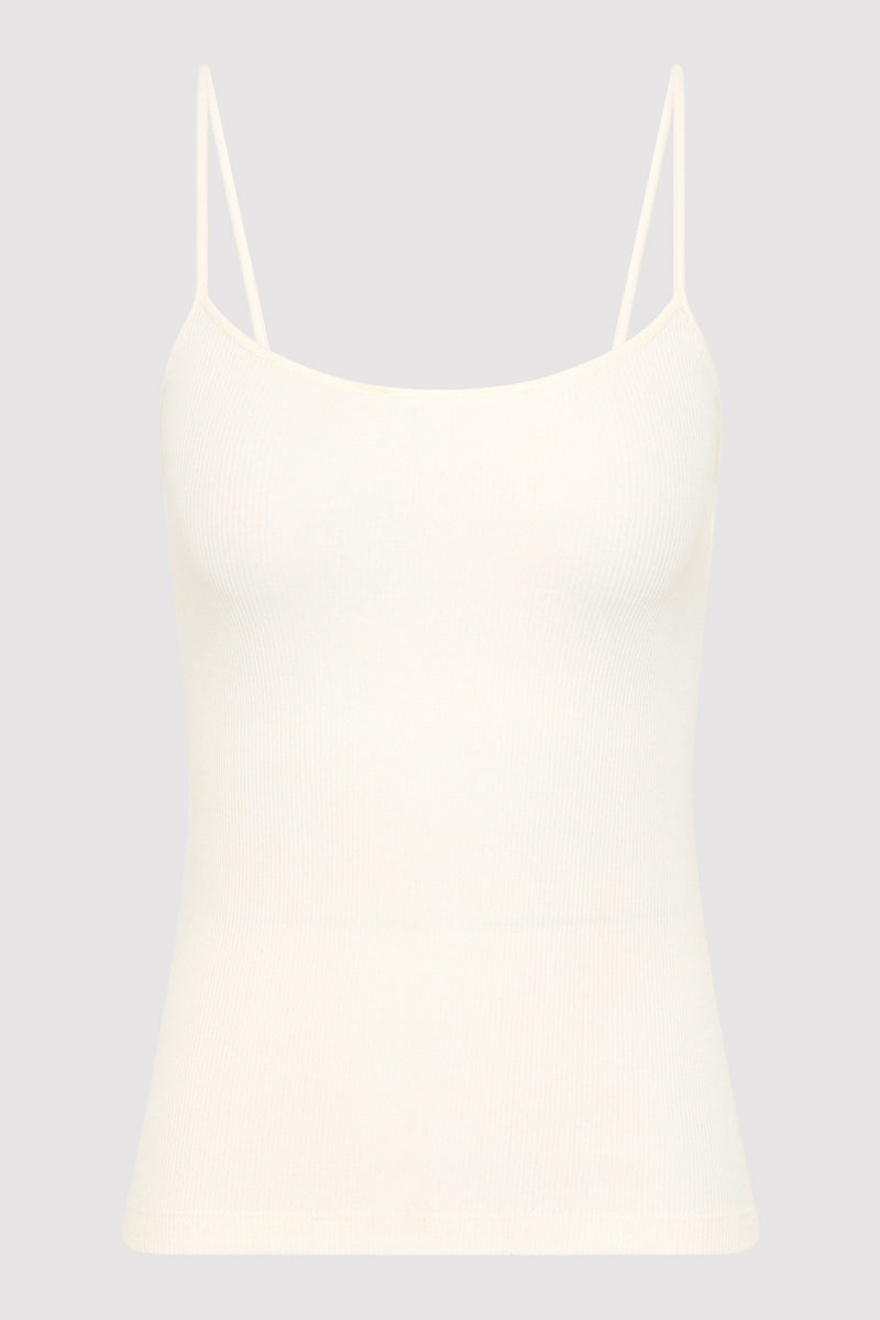 Rib Cami - White