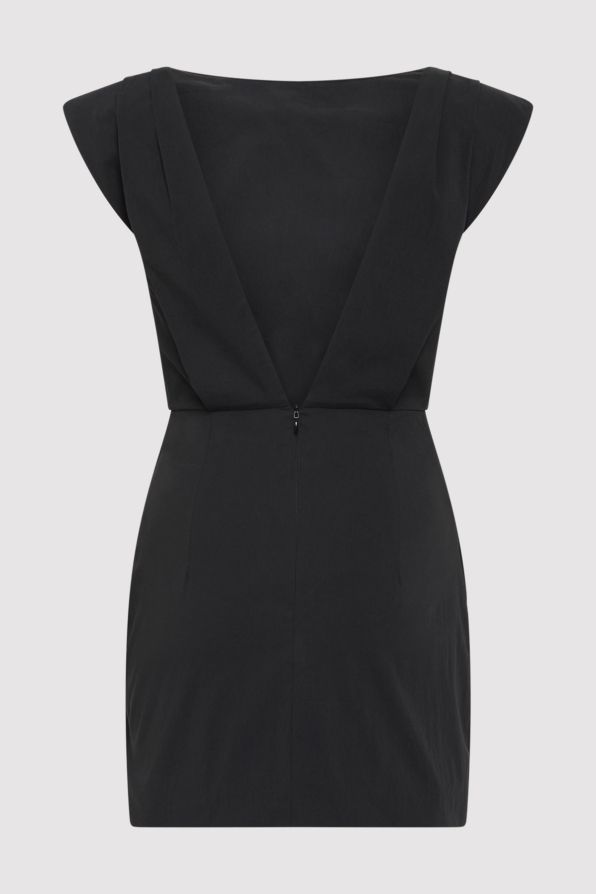 Bateau Tuck Mini Dress - Black