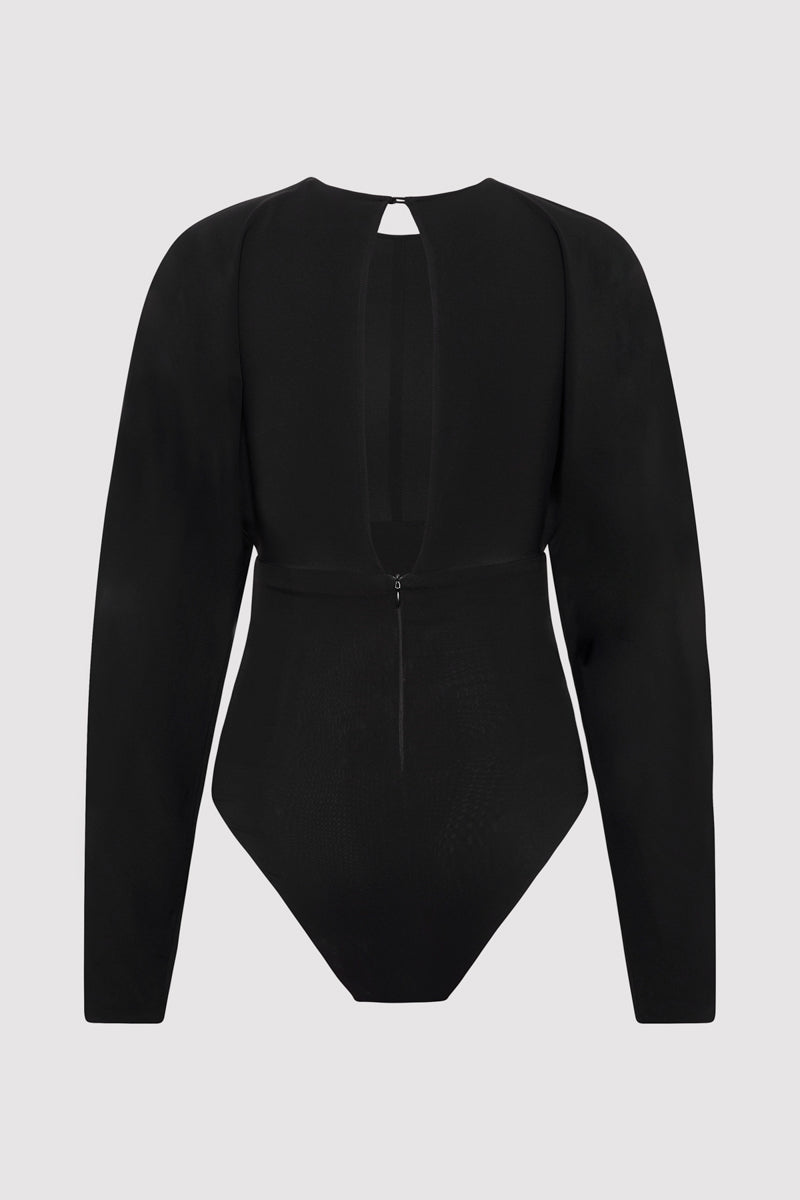 Dolman Sleeve Bodysuit - Black