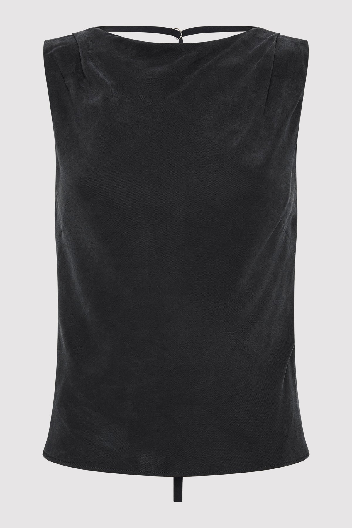 Draped Cowl Top - Black