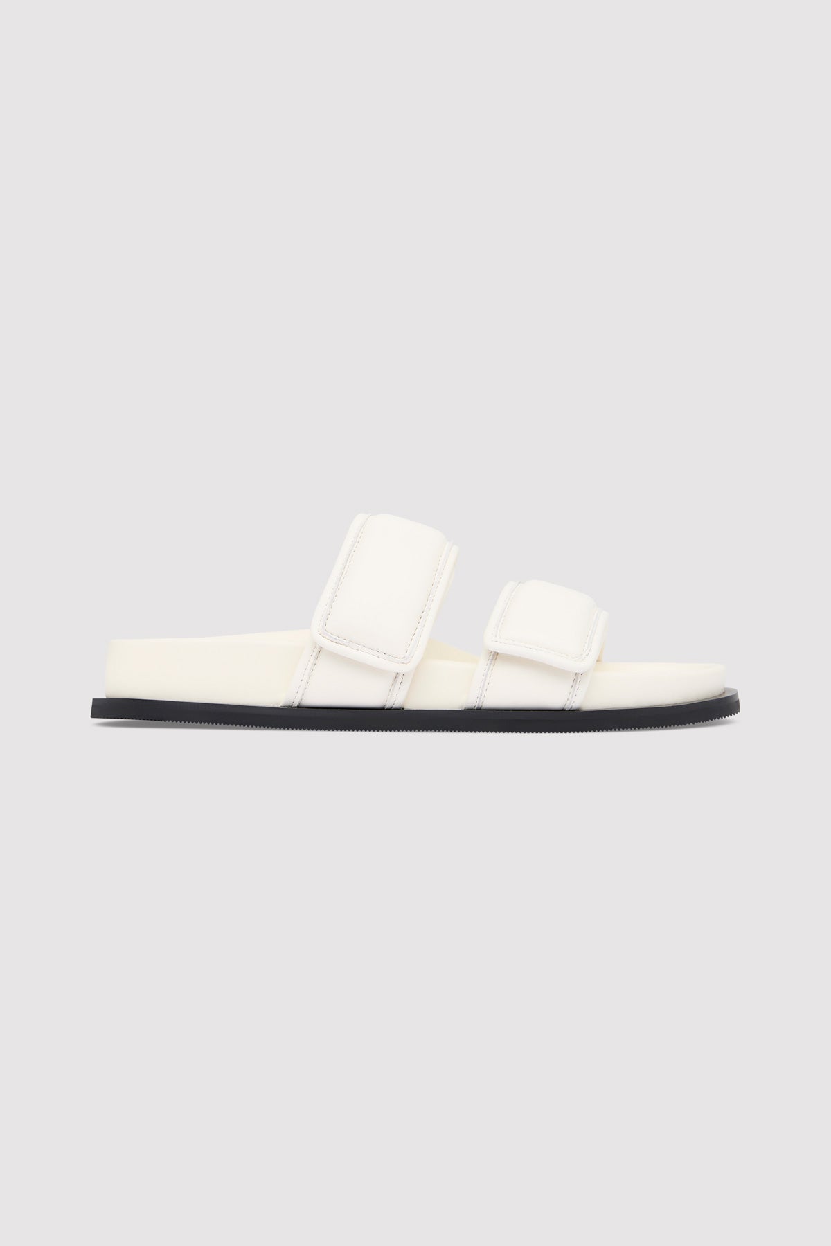 Quilted Leather Slide - Tofu