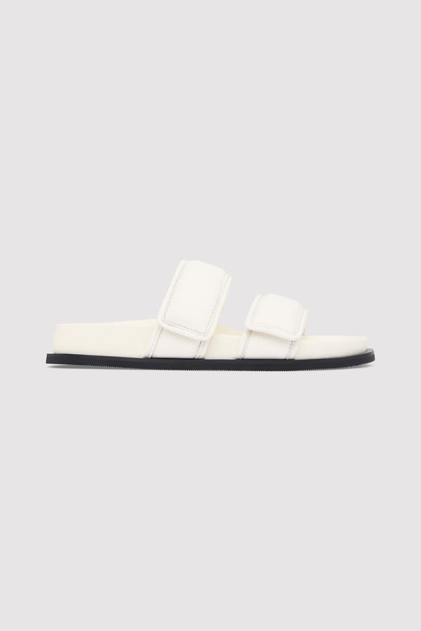 Quilted Leather Slide - Tofu