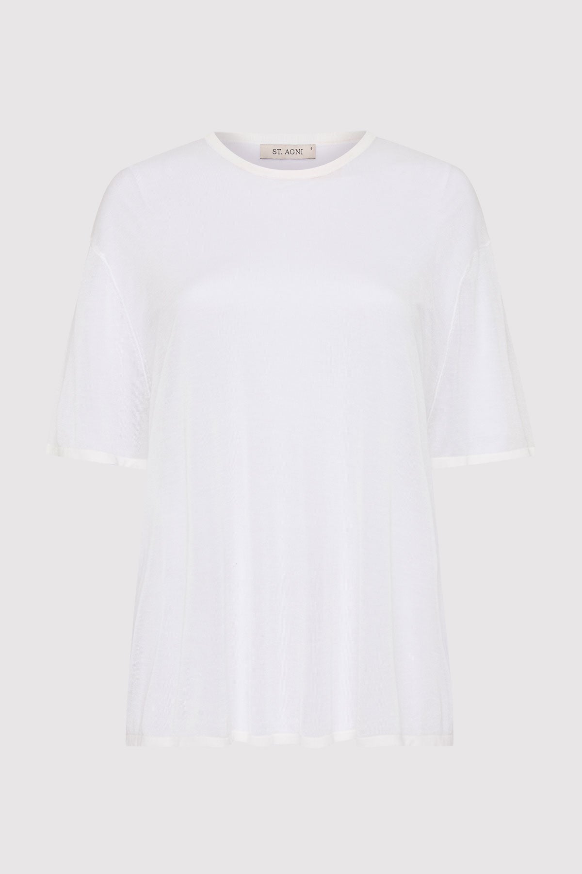 Sheer Oversized Tee - White