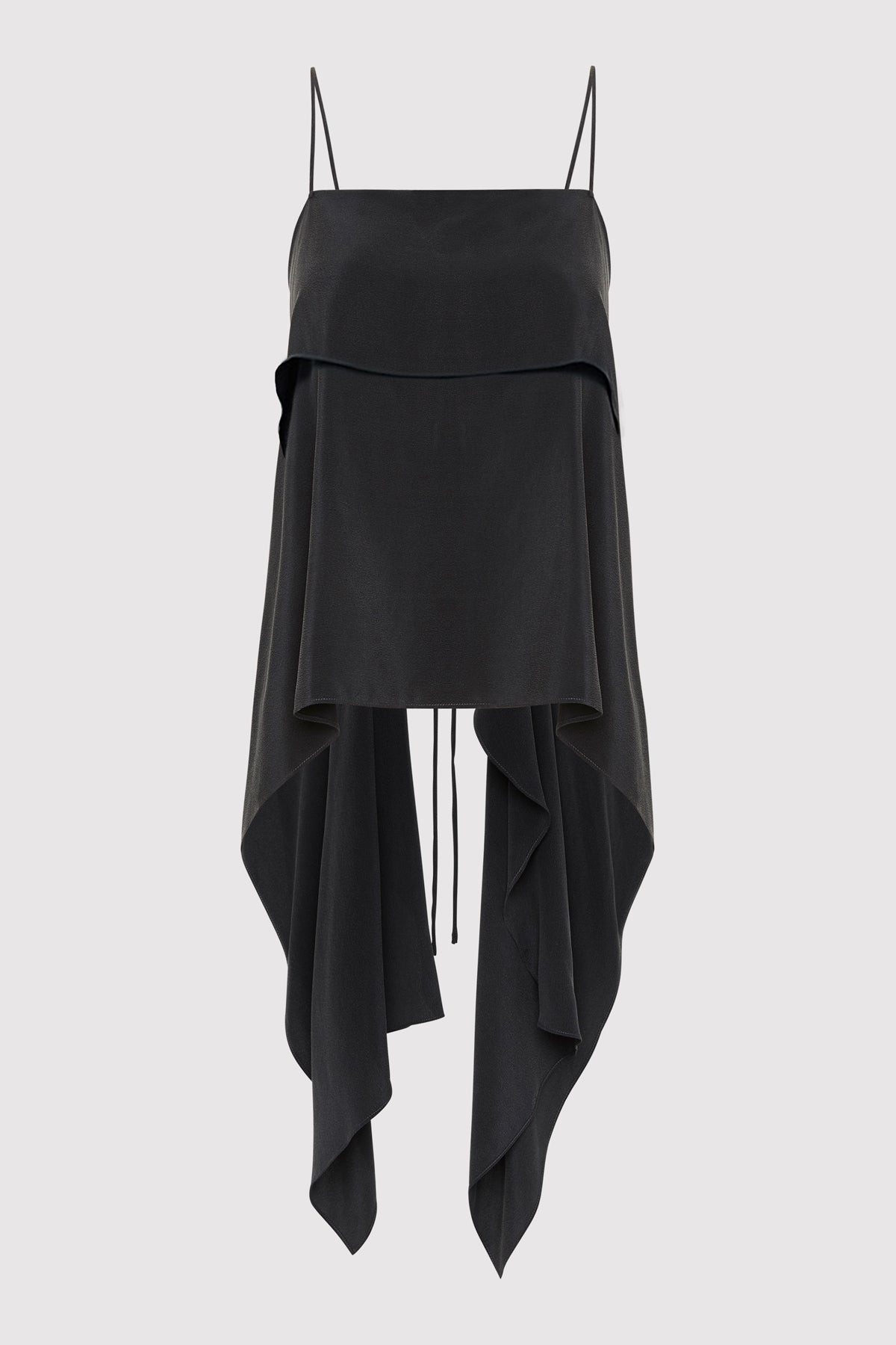 Silk Drape Top - Black