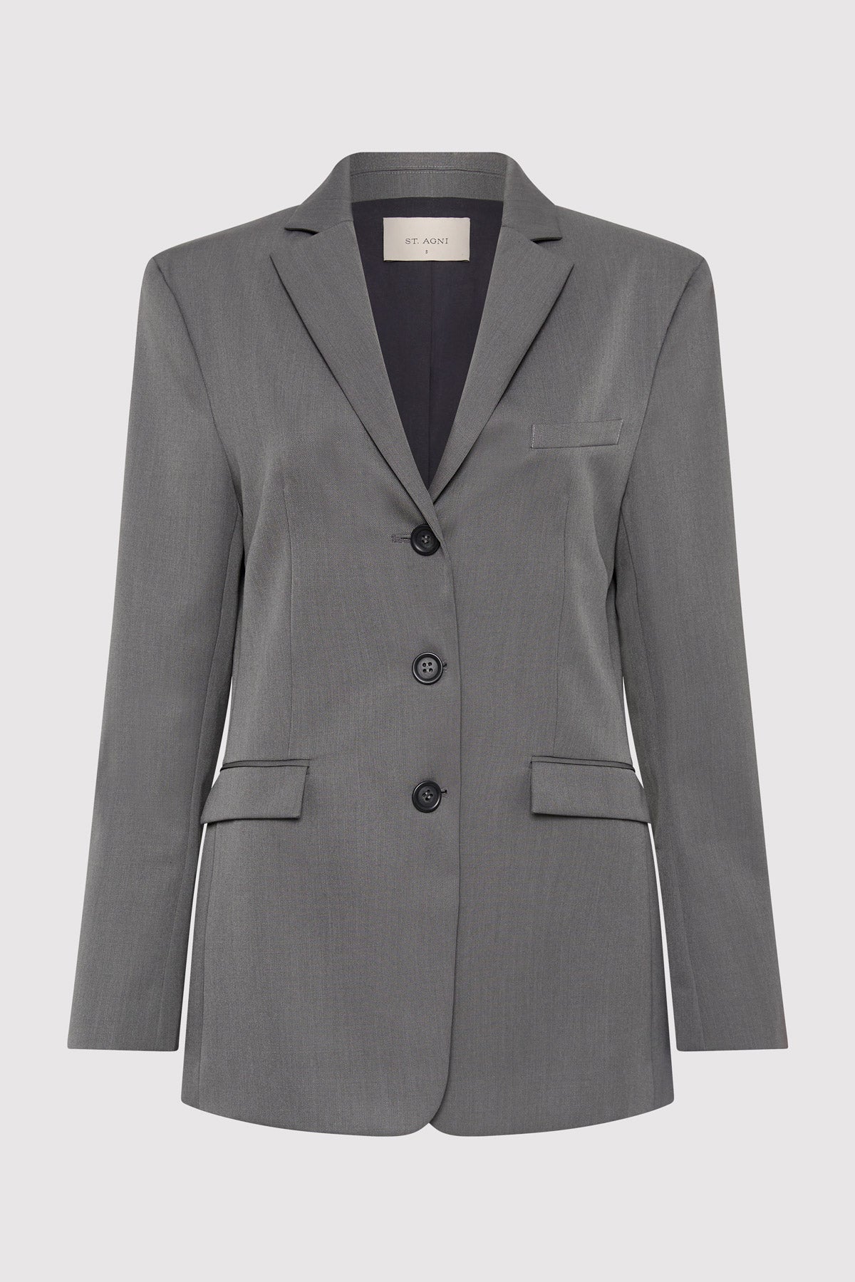 Homme Belted Blazer - Pewter Grey