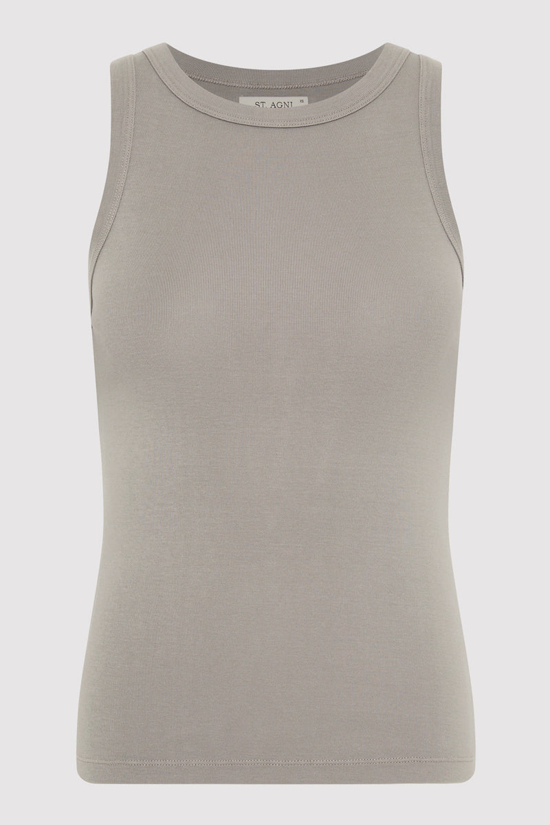 Organic Cotton Bateau Tank - Slate