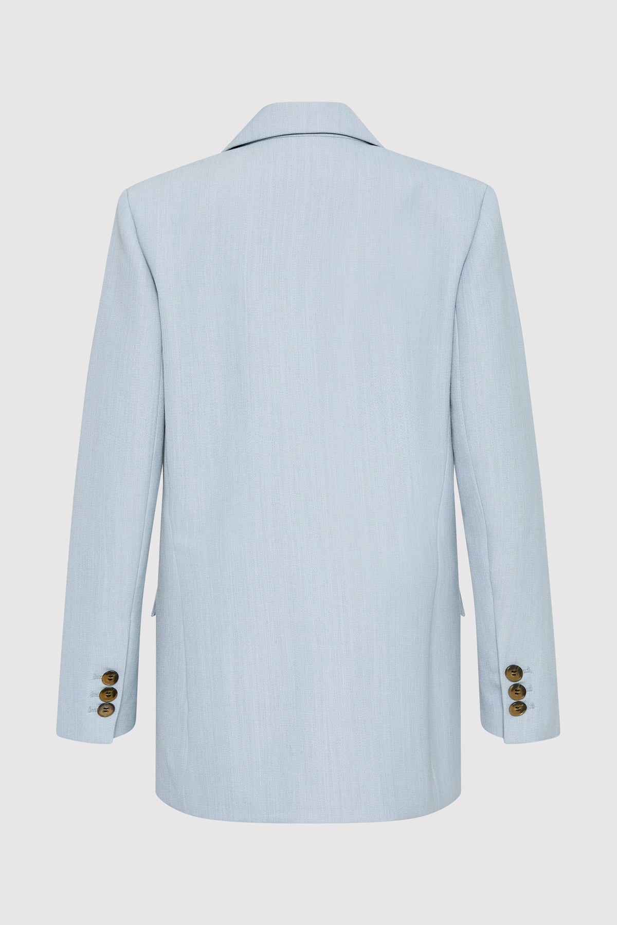 Single Button Tailored Blazer - Stone Blue