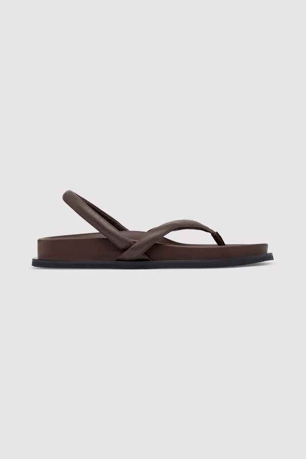 Sling Back Thong Sandal - Chocolate