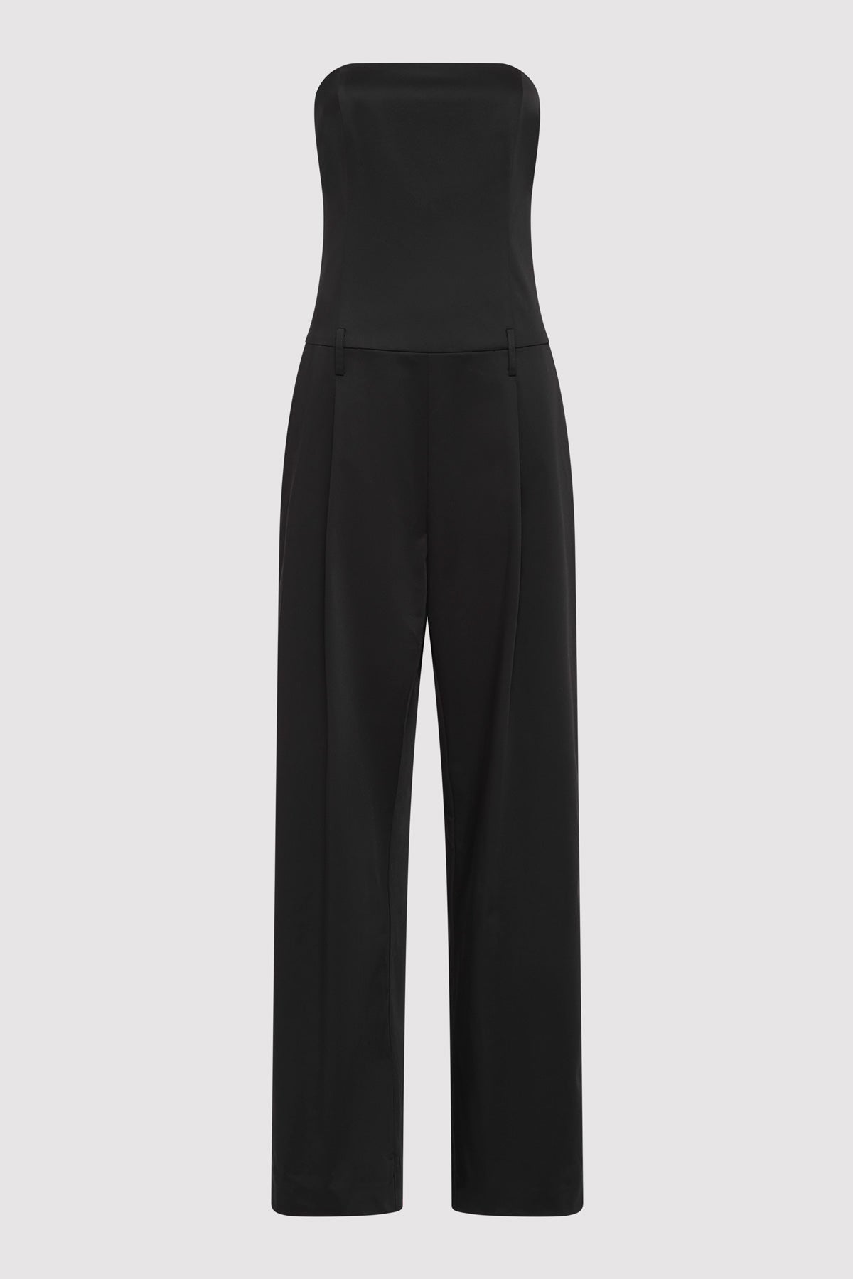 Tailored Strapless Jumpsuit - Black