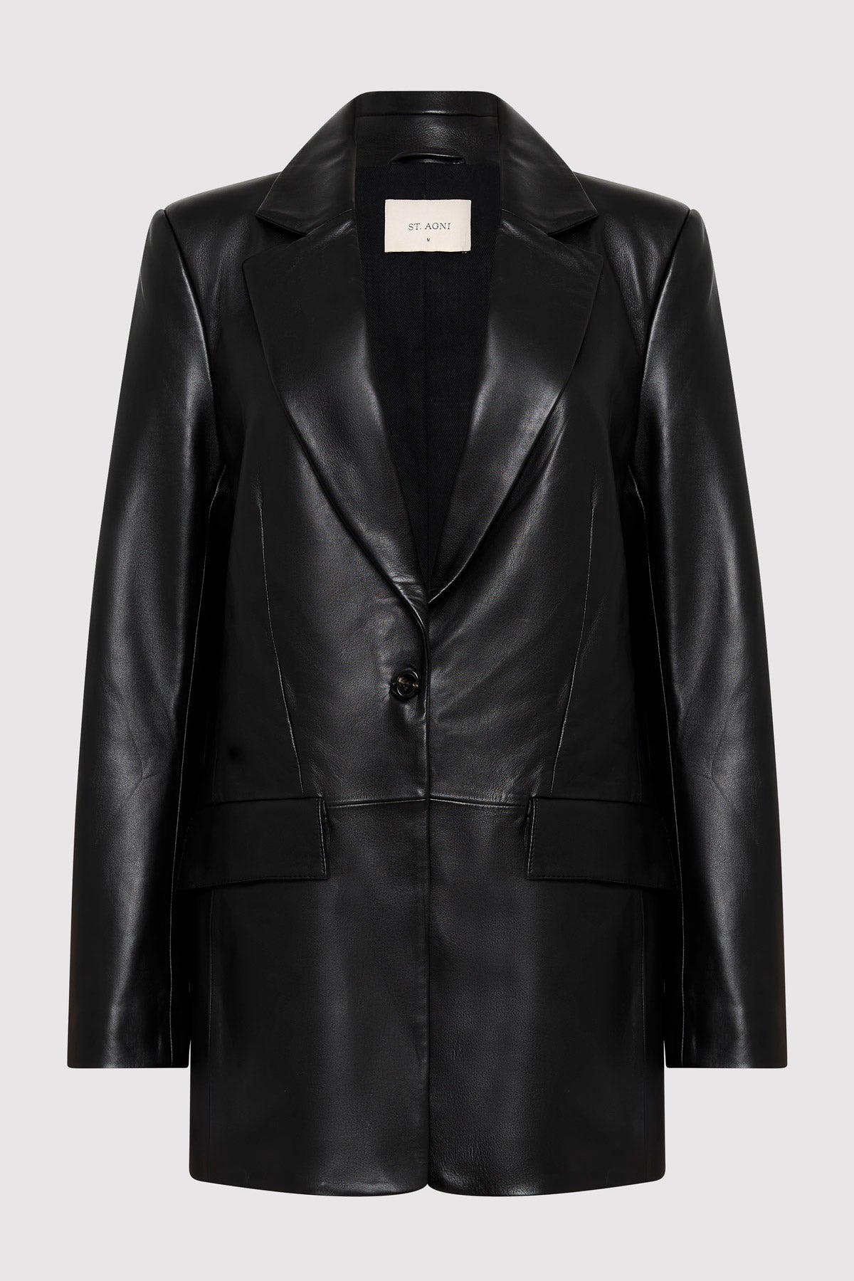 Leather Blazer - Black