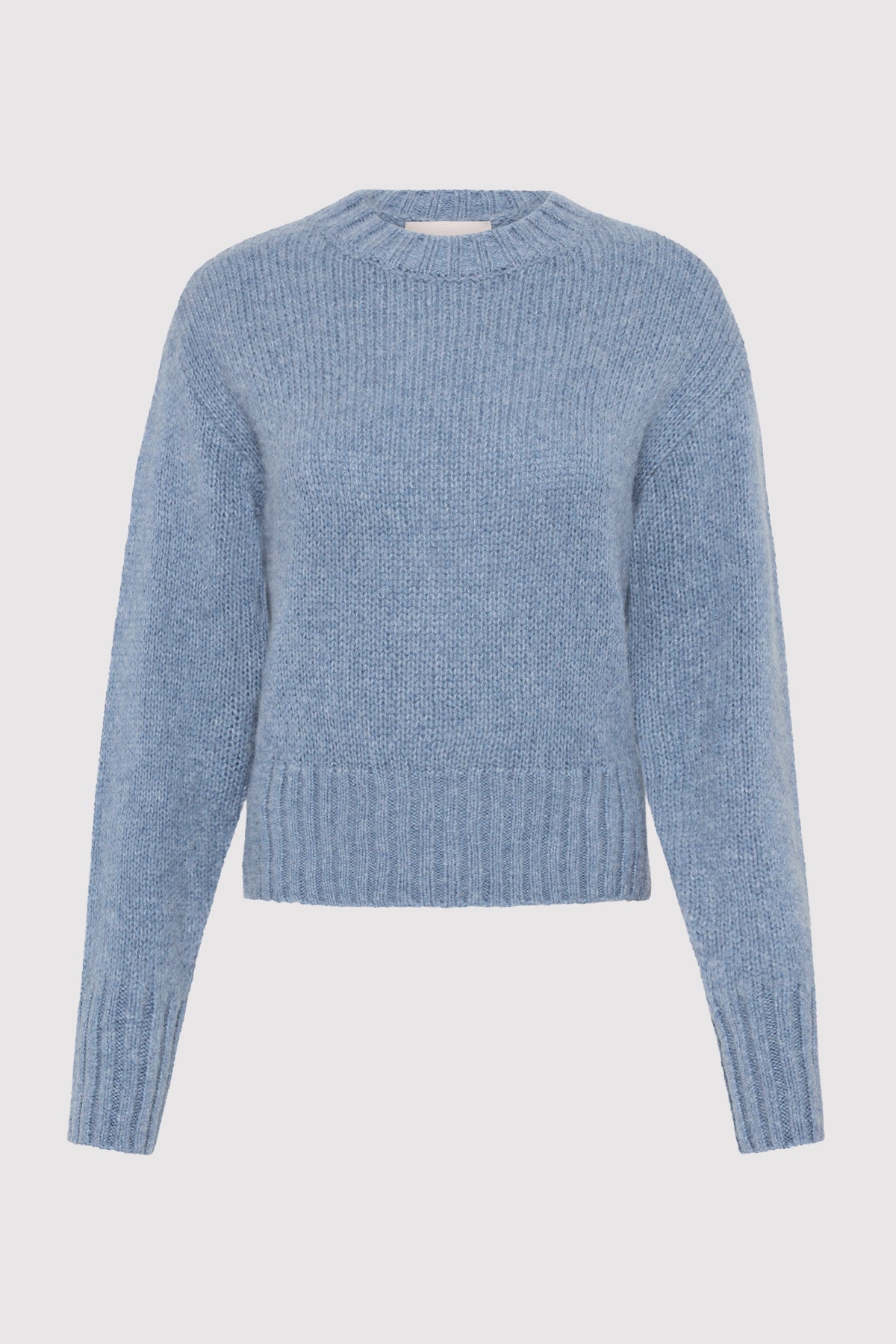 Wool Cashmere Blend Sweater - Soft Blue