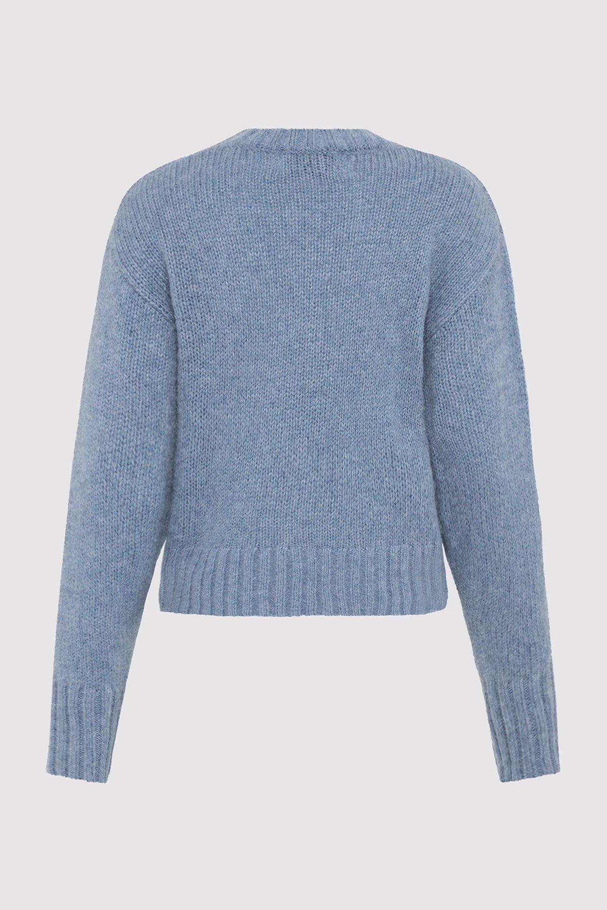 Wool Cashmere Blend Sweater - Soft Blue