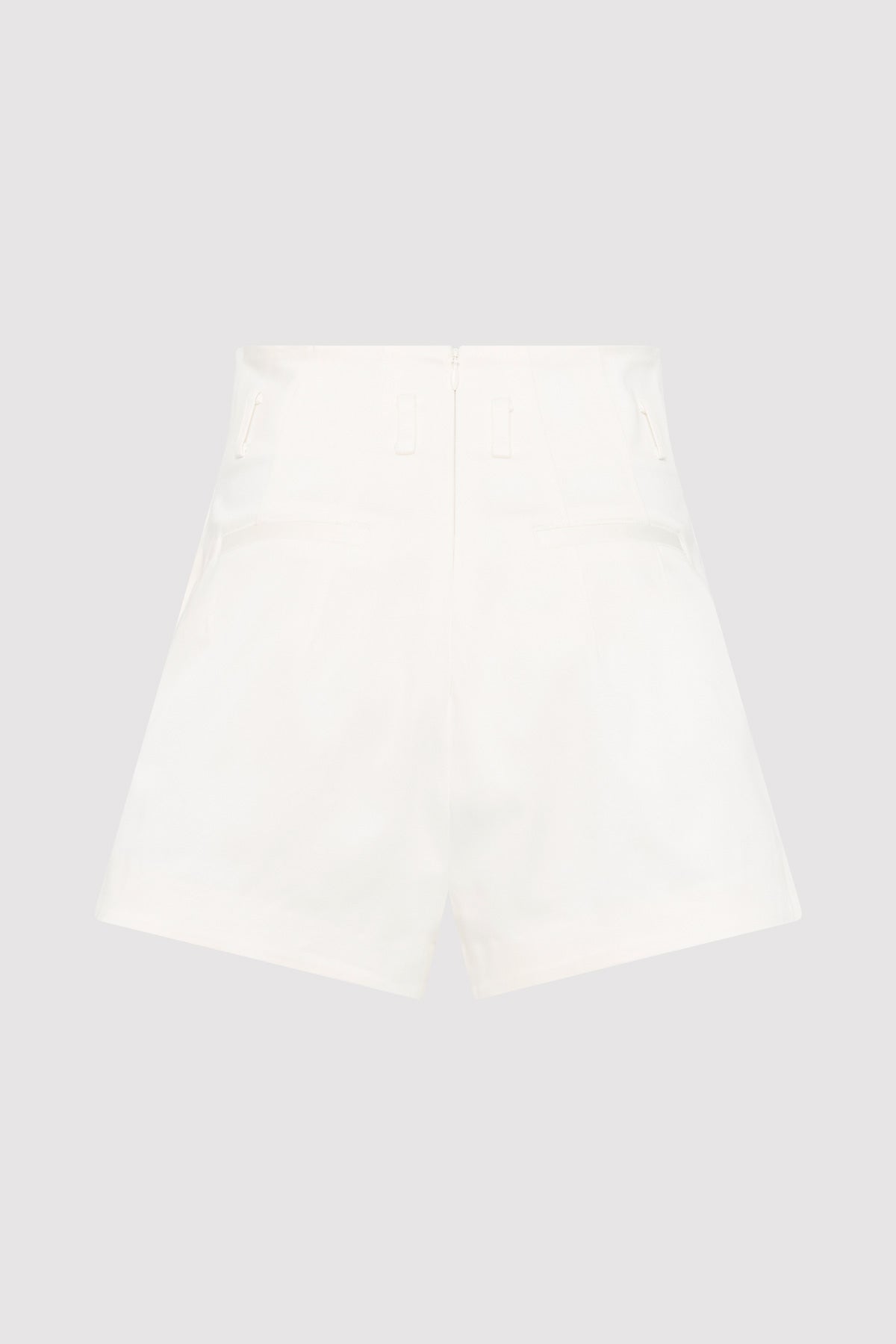 Cotton Paperbag Waist Shorts - Off White