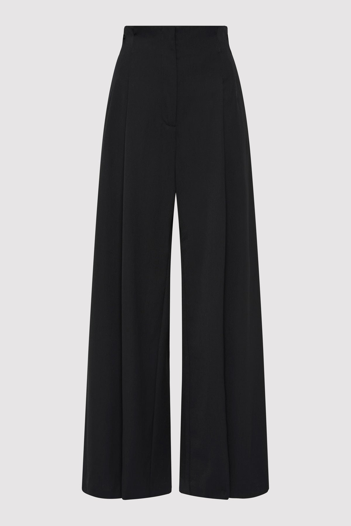 Cotton Paperbag Waist Trousers - Black