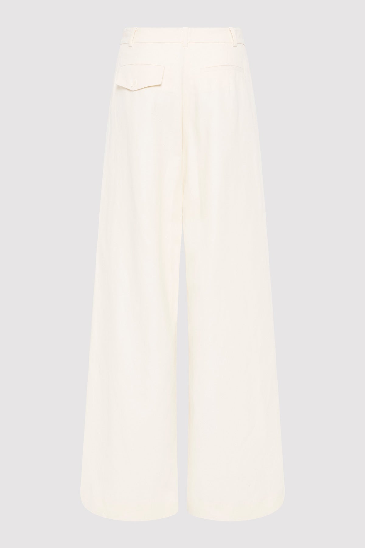 Minimal Fold Trousers - Ivory