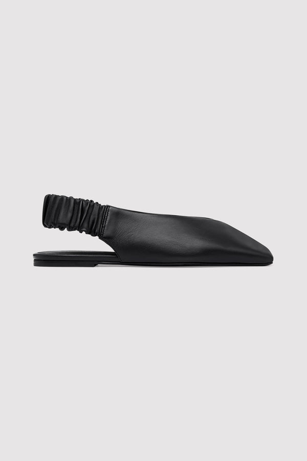 Envelope Sling Back Flat - Black