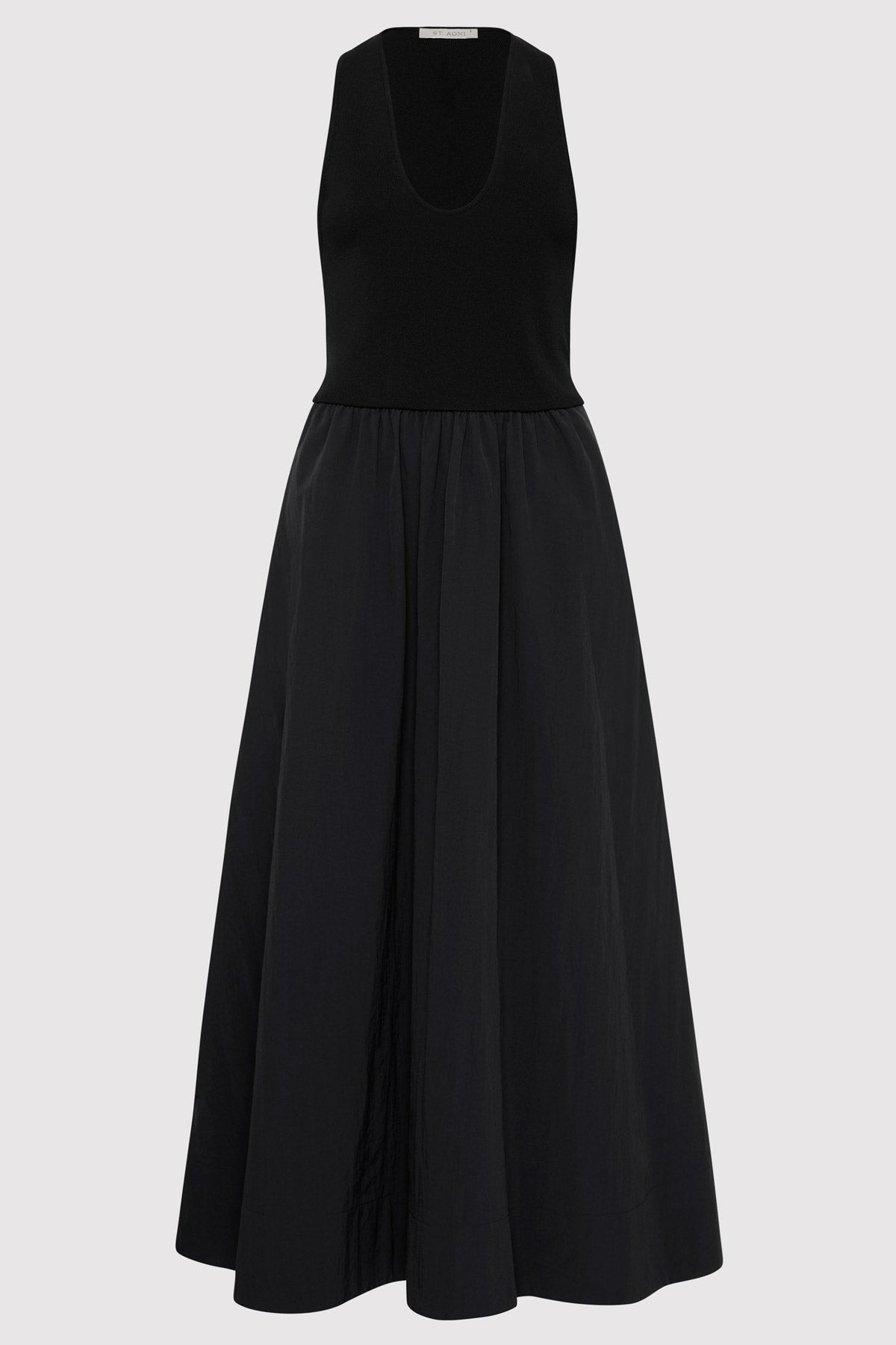 Plunge Neck Dress - Black