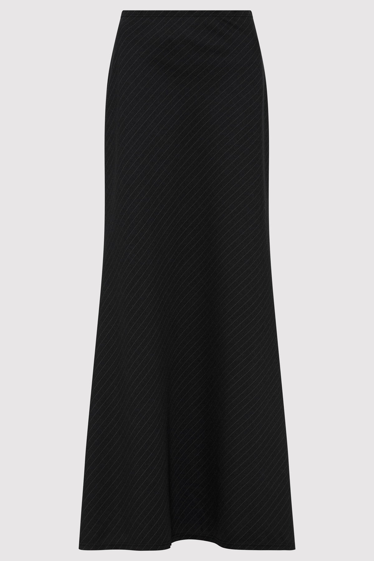 Pinstripe Maxi Skirt - Black