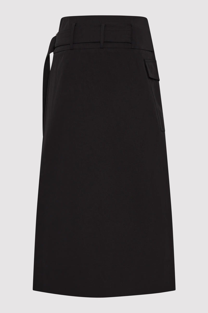 Utility Wrap Skirt - Black