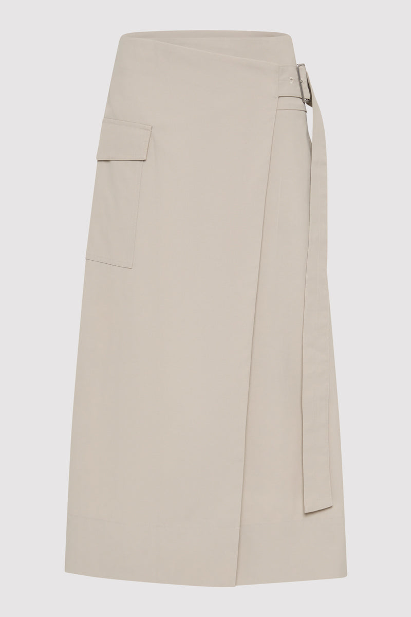 Utility Wrap Skirt - Creme