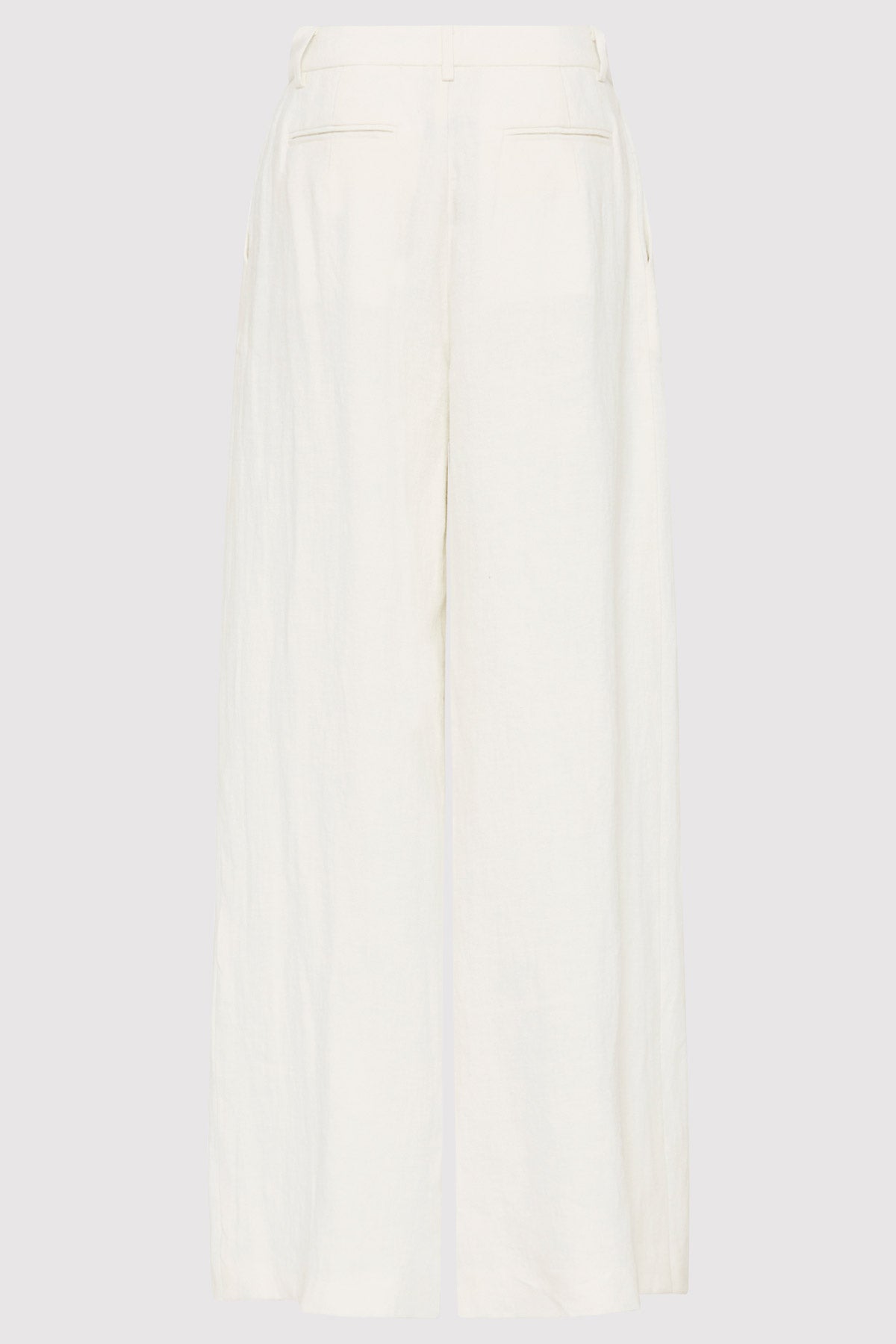 Tailored Linen Pants - Ivory