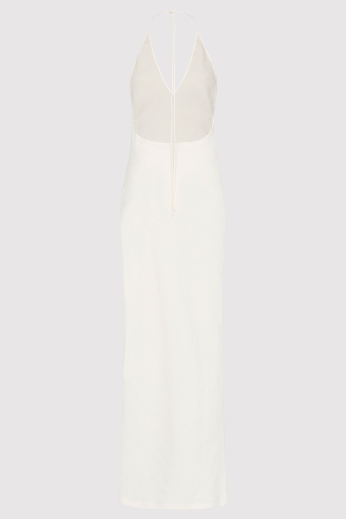 Linen Bias Halter Dress - Ivory