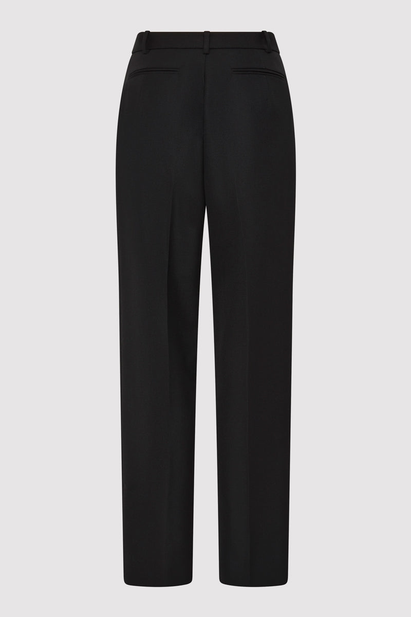 Tailored Pleat Pants - Black