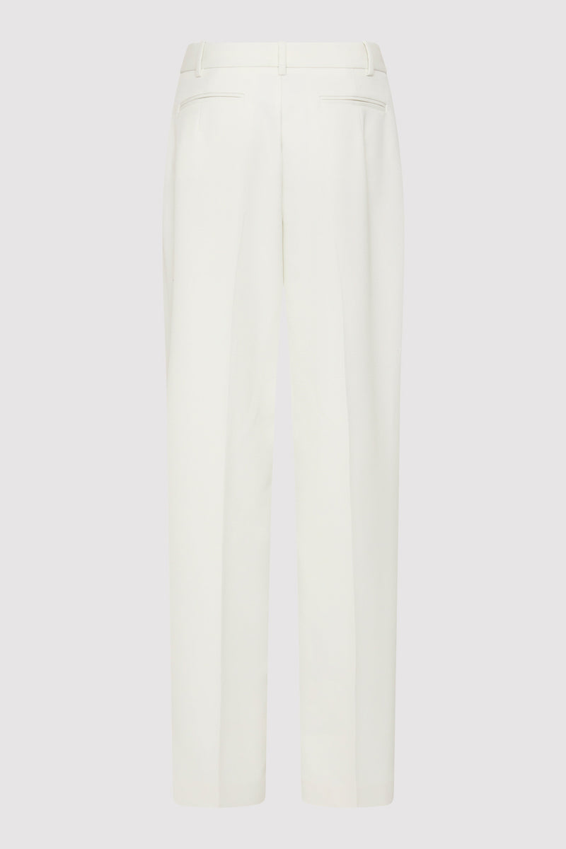 Tailored Pleat Pants - White