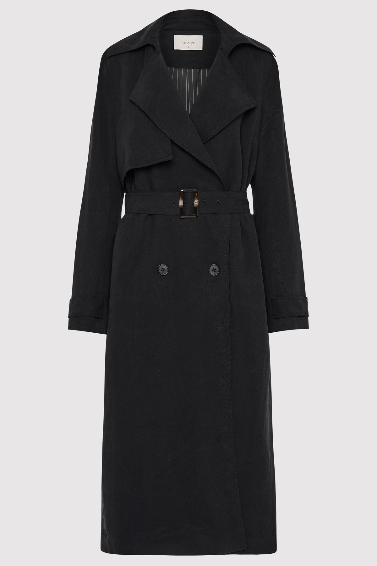 Soft Tailored Trench - Black