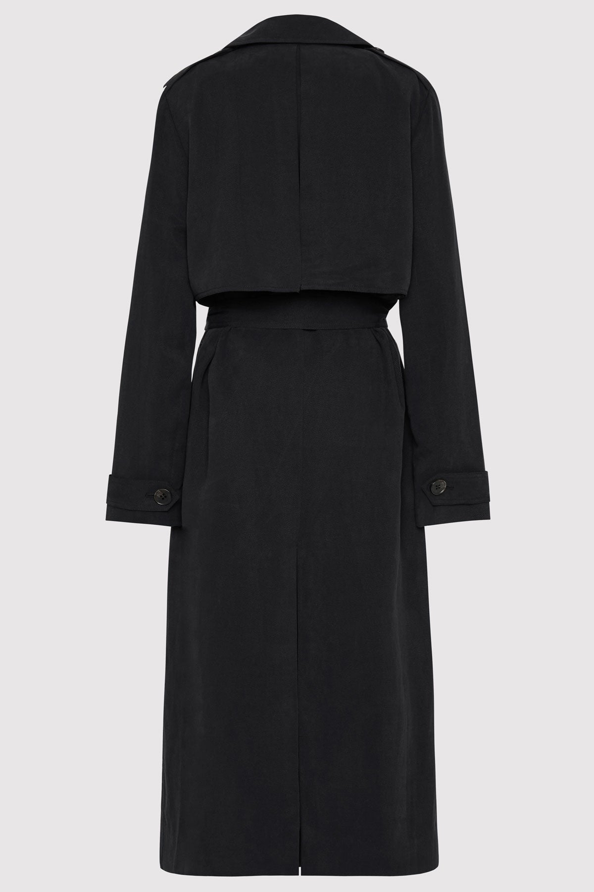 Soft Tailored Trench - Black