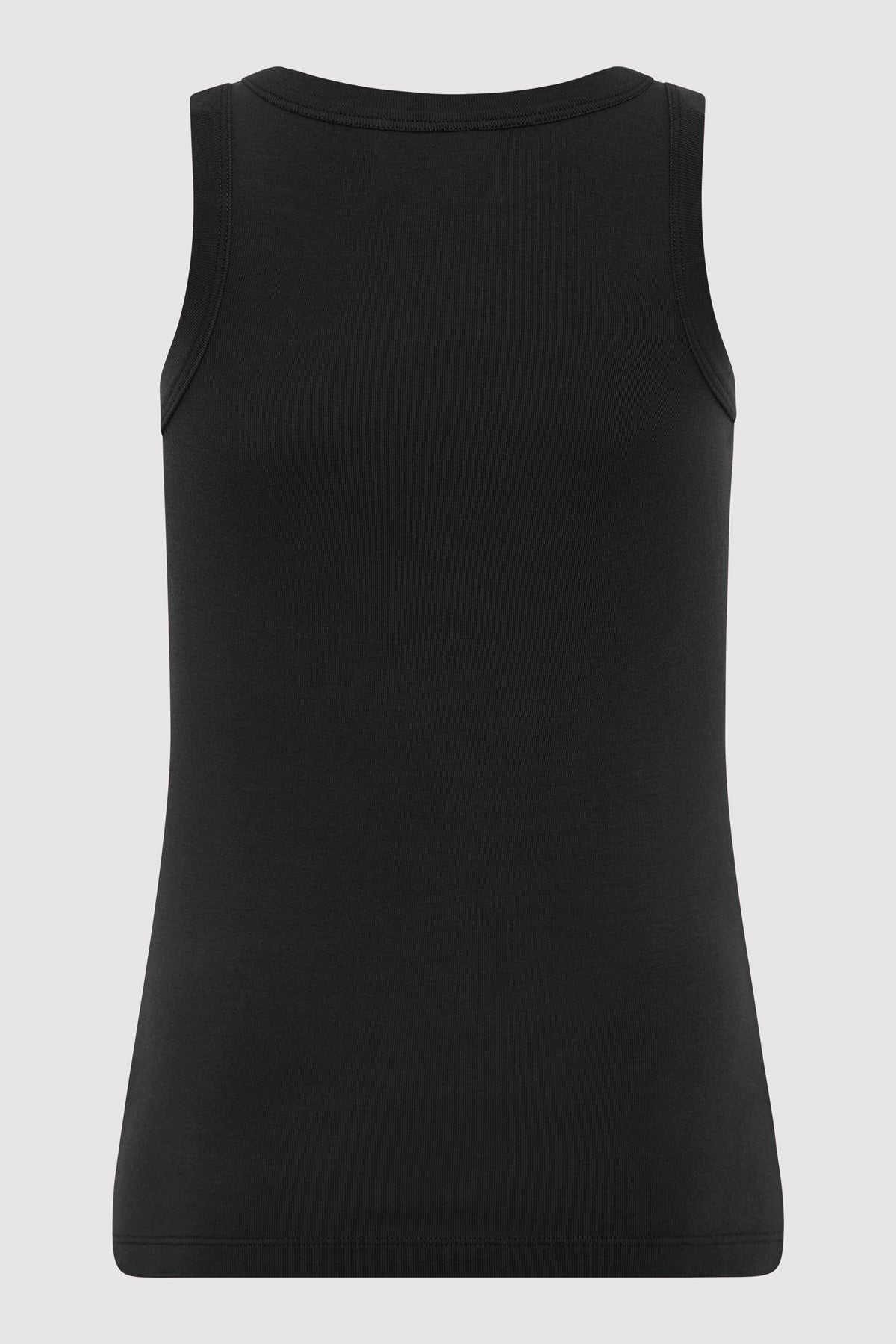 Organic Cotton Bateau Tank - Jet Black