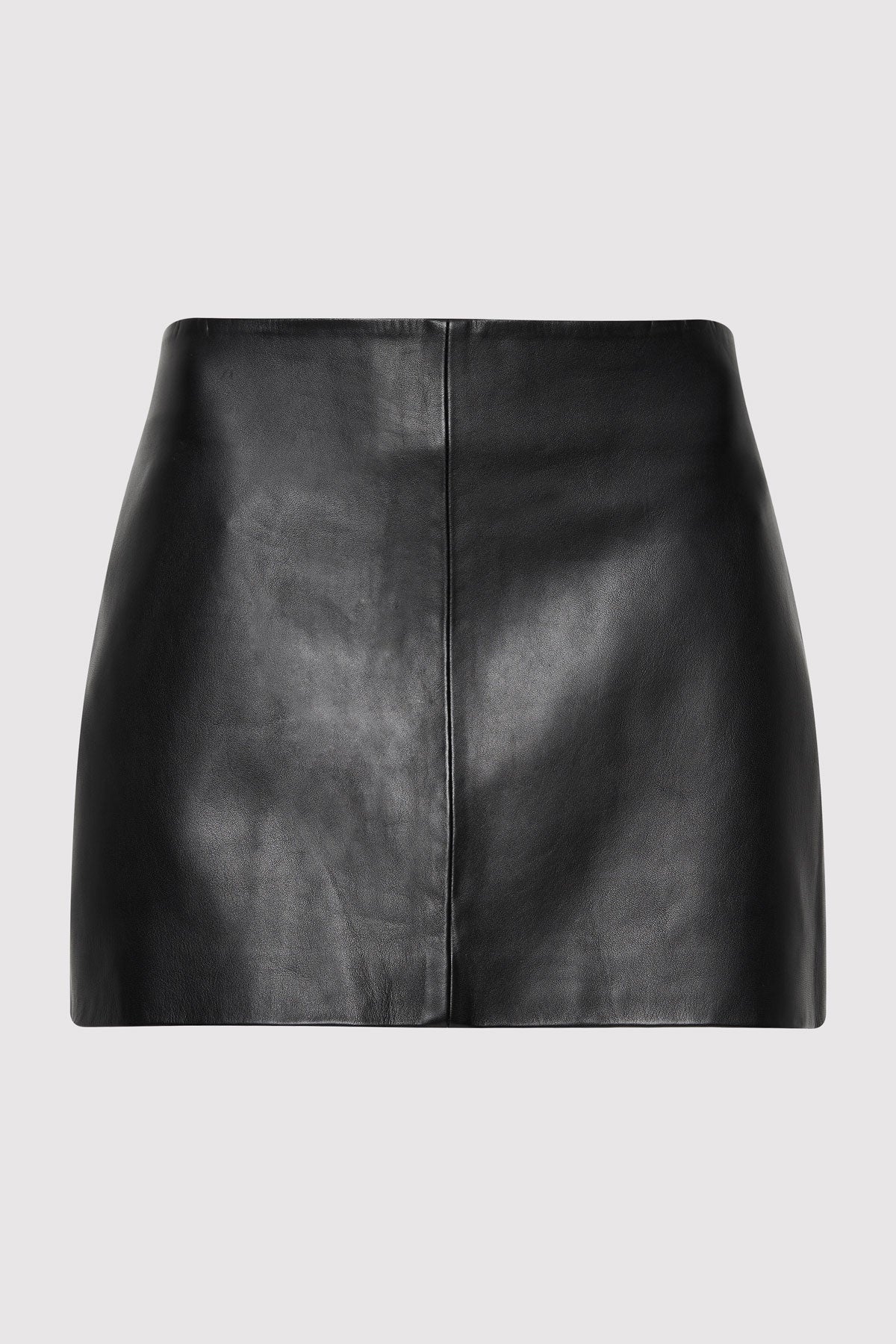 Leather Mini Skirt - Black