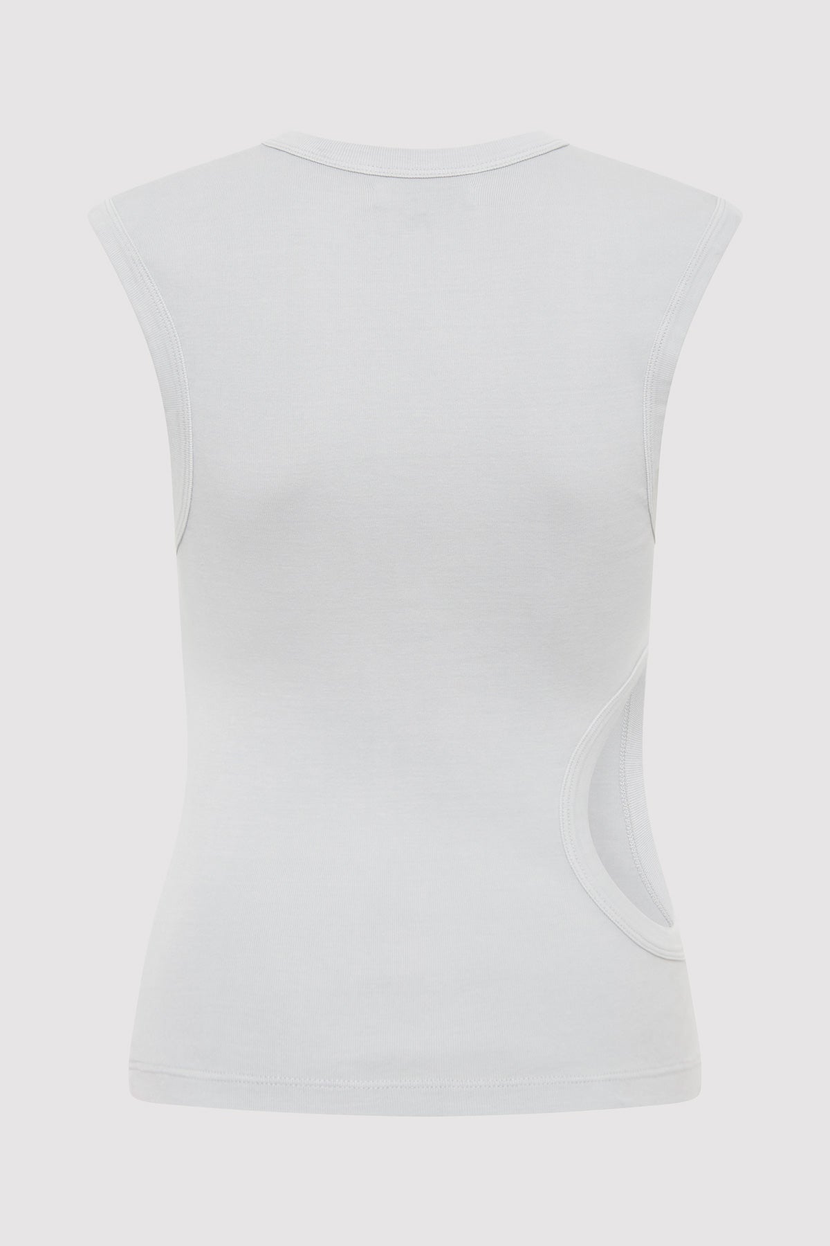 Organic Cotton Cut Out Tank - Silver