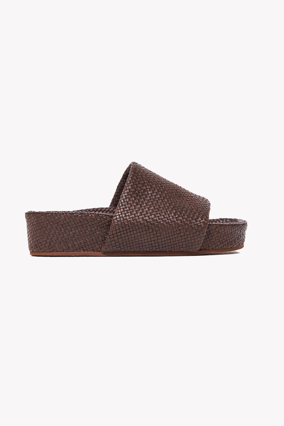 Woven Everyday Flatform Slide - Chocolate