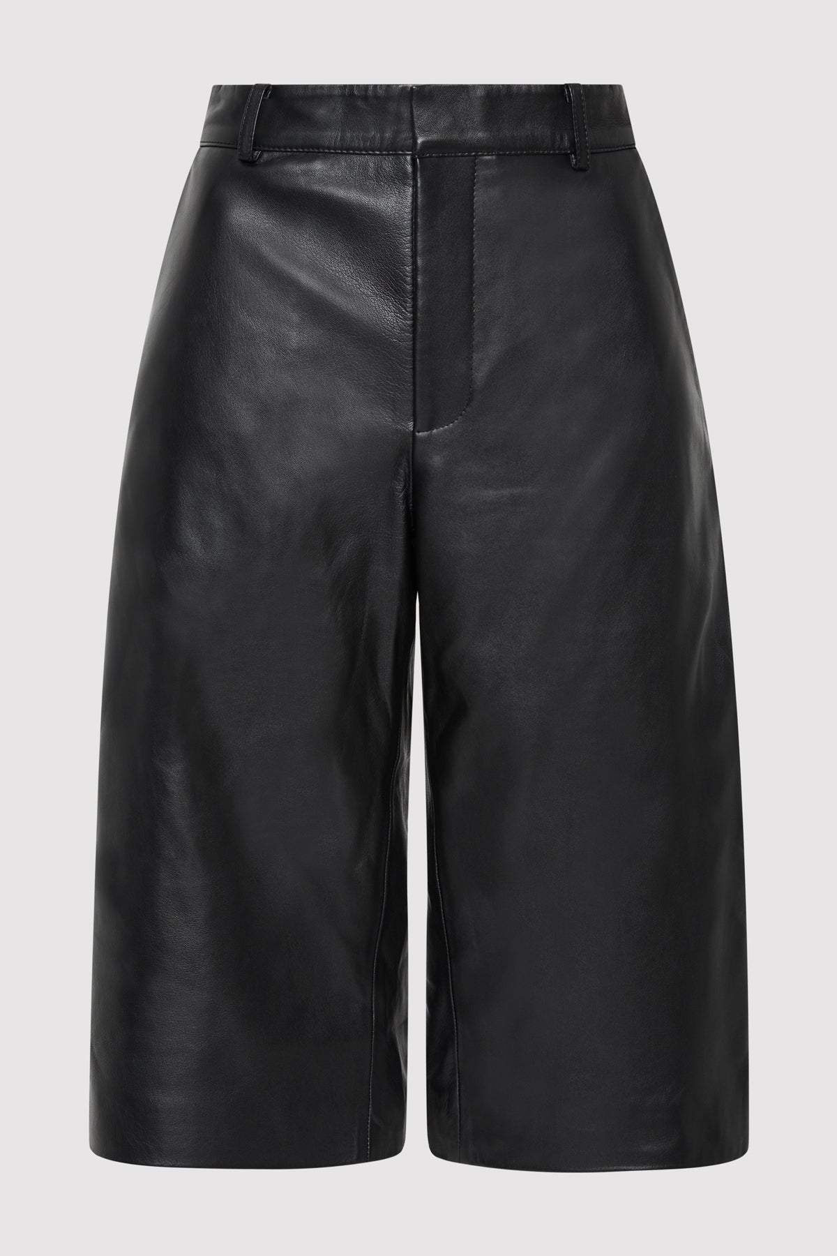 Leather Bermuda Shorts - Black