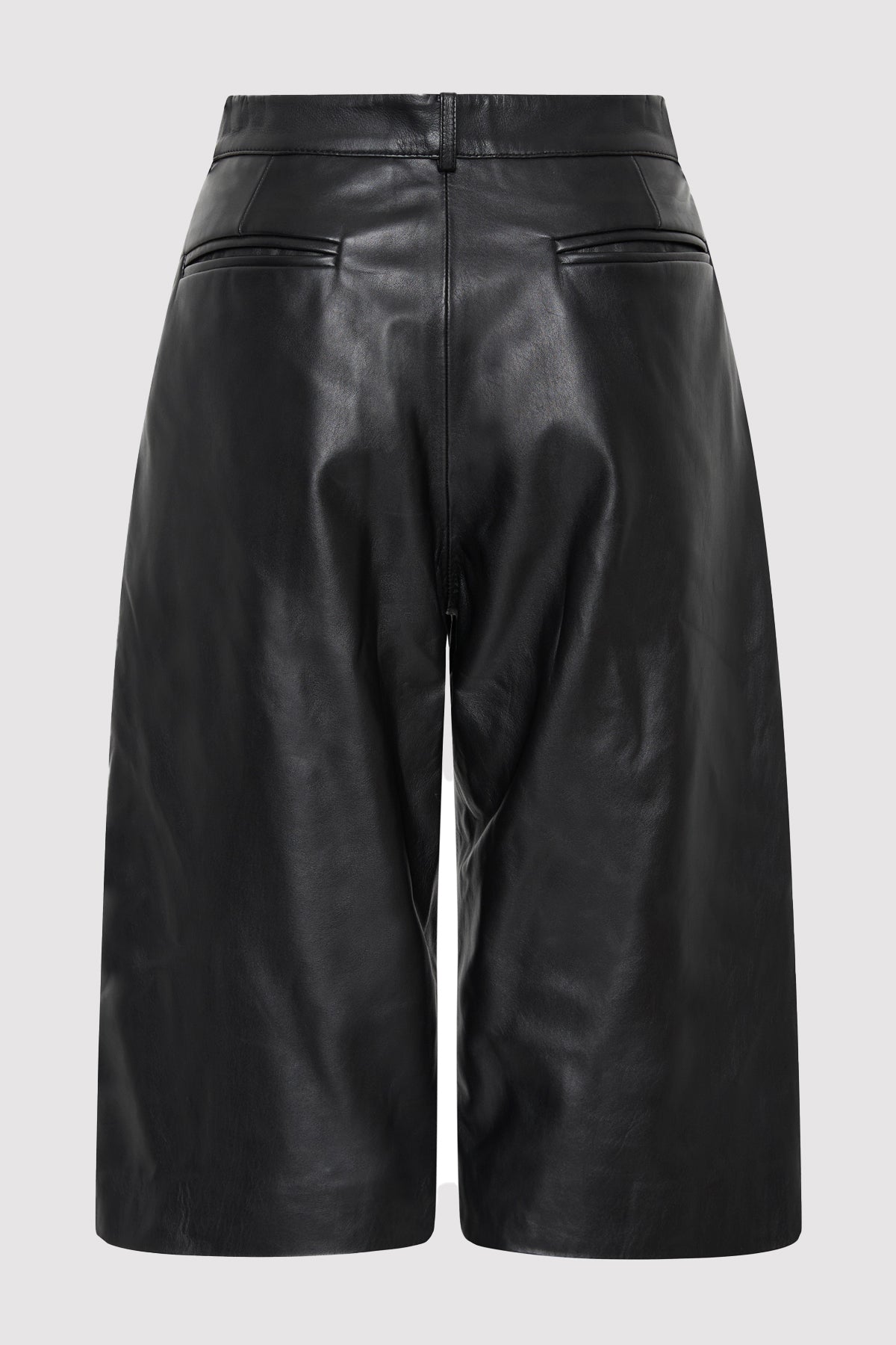 Leather Bermuda Shorts - Black