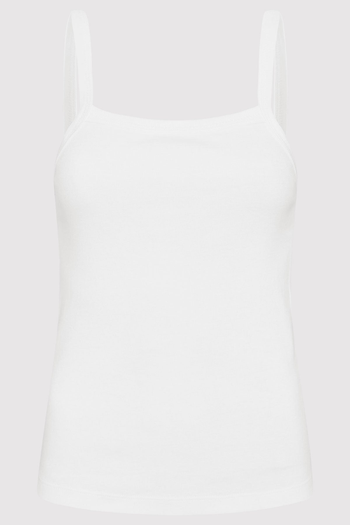 Organic Cotton Square Neck Tank - White