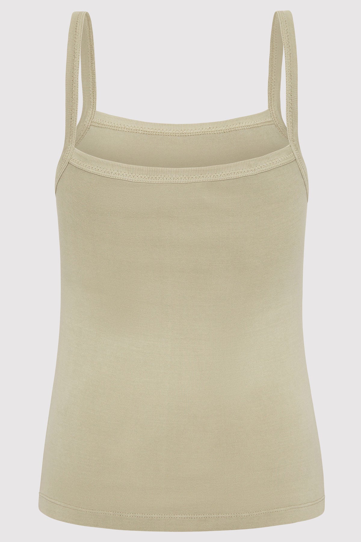 Organic Cotton Square Neck Tank - Moss Grey