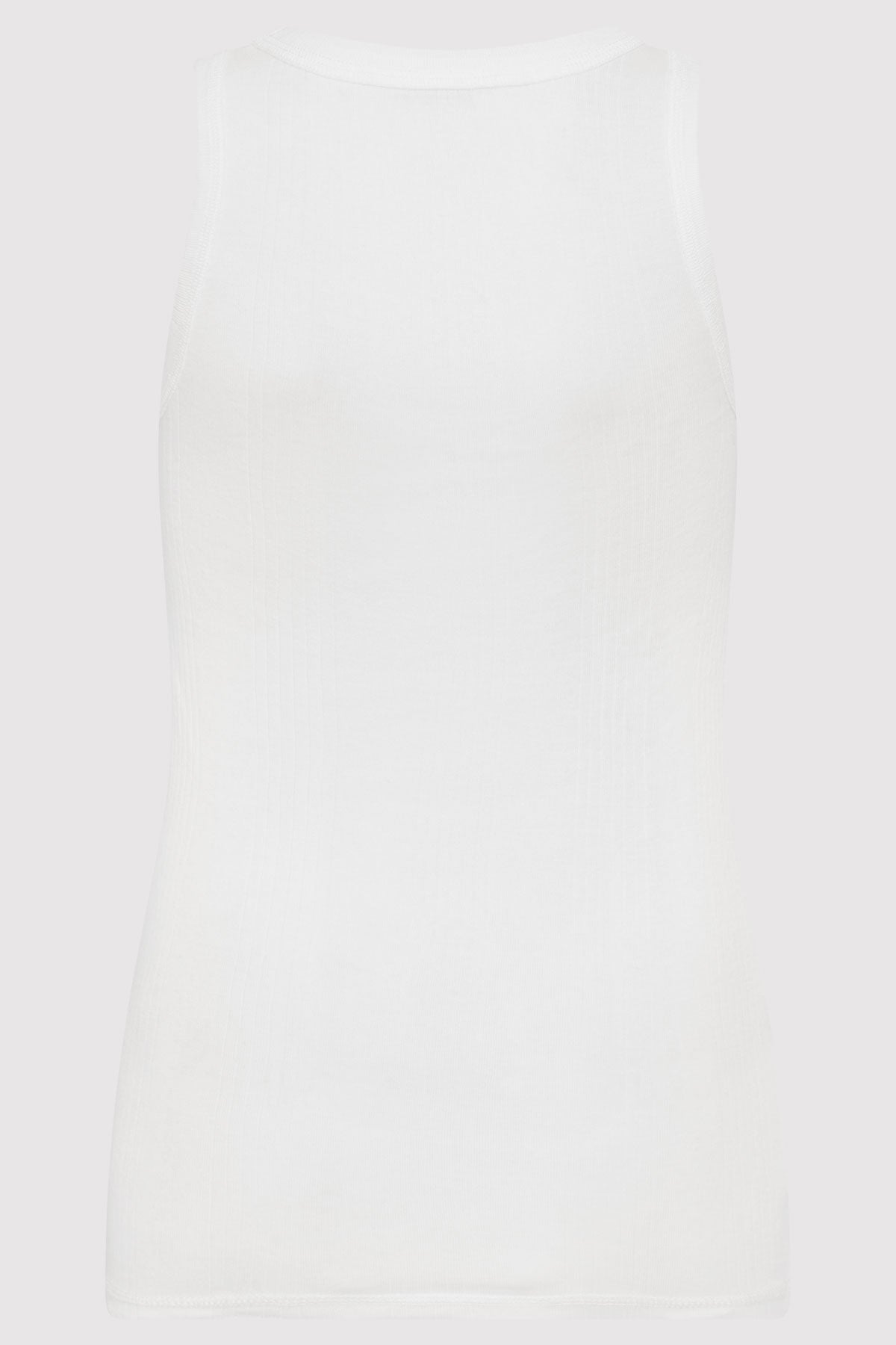 Organic Cotton Soft Rib Singlet - White