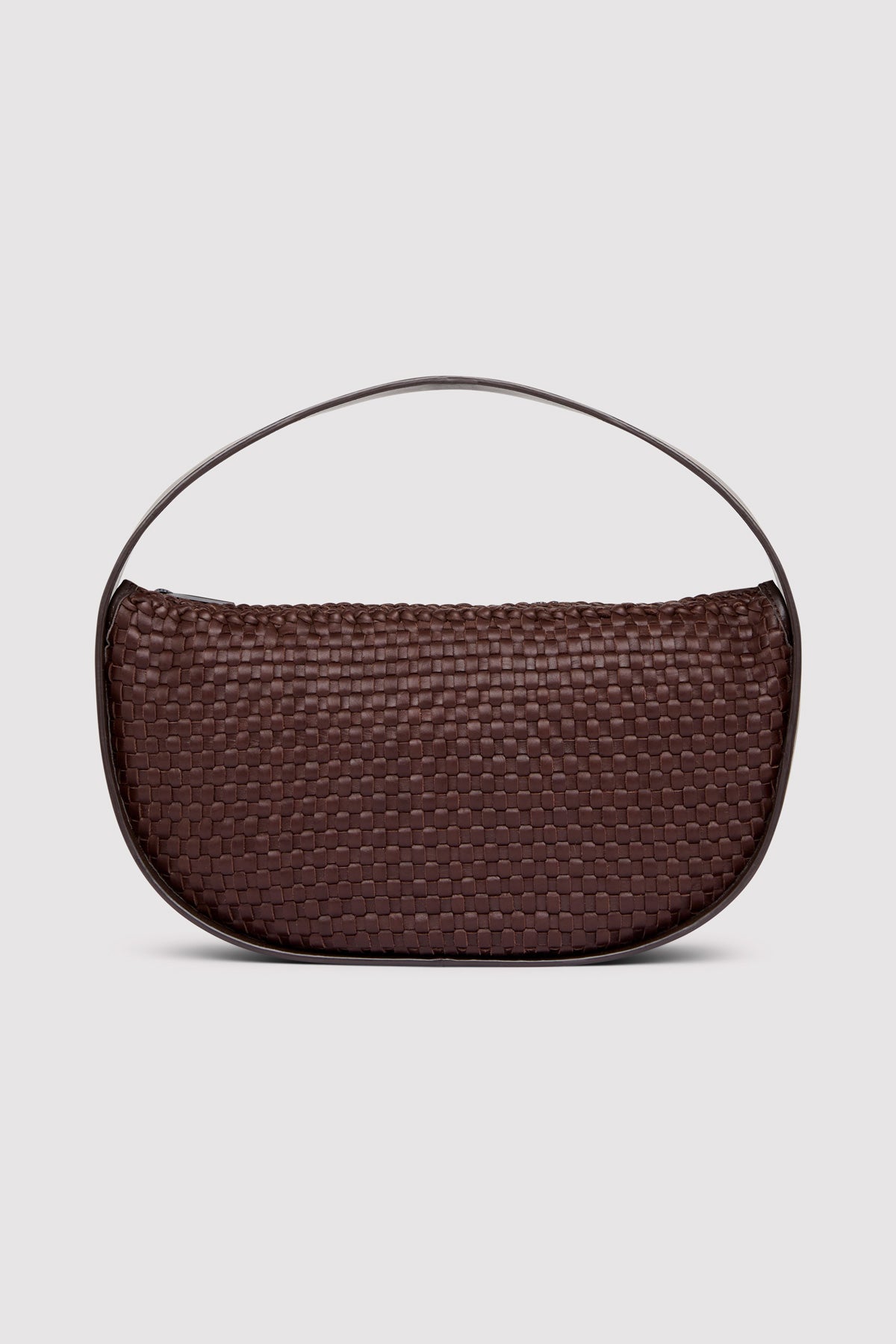 Woven Petit Arc Bag - Chocolate