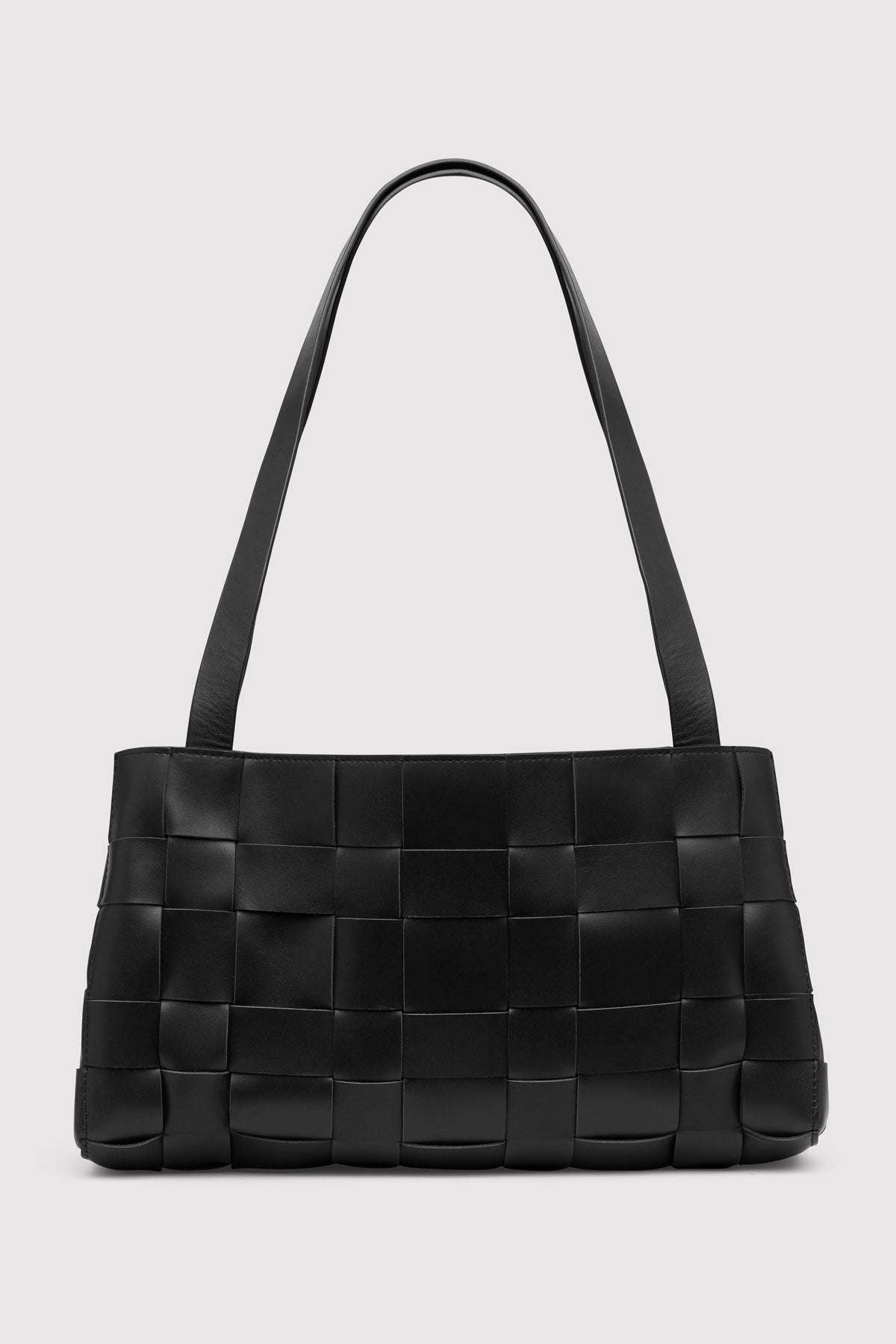 Slim Woven Tote - Black