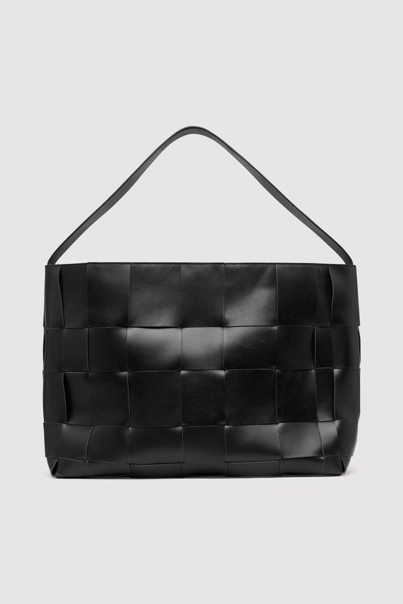 Woven Large Tote - Black