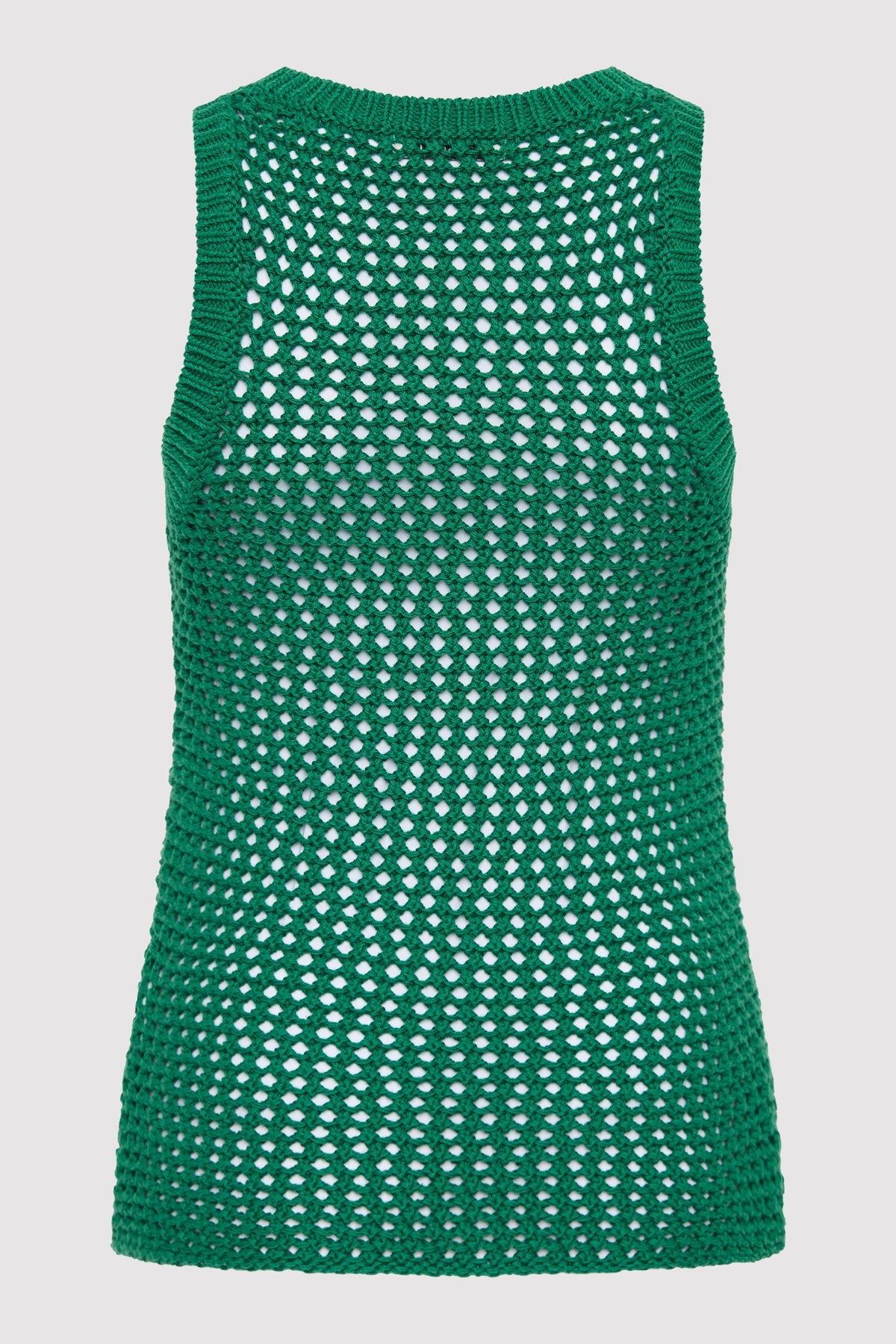 Cotton Crochet Tank - Verde